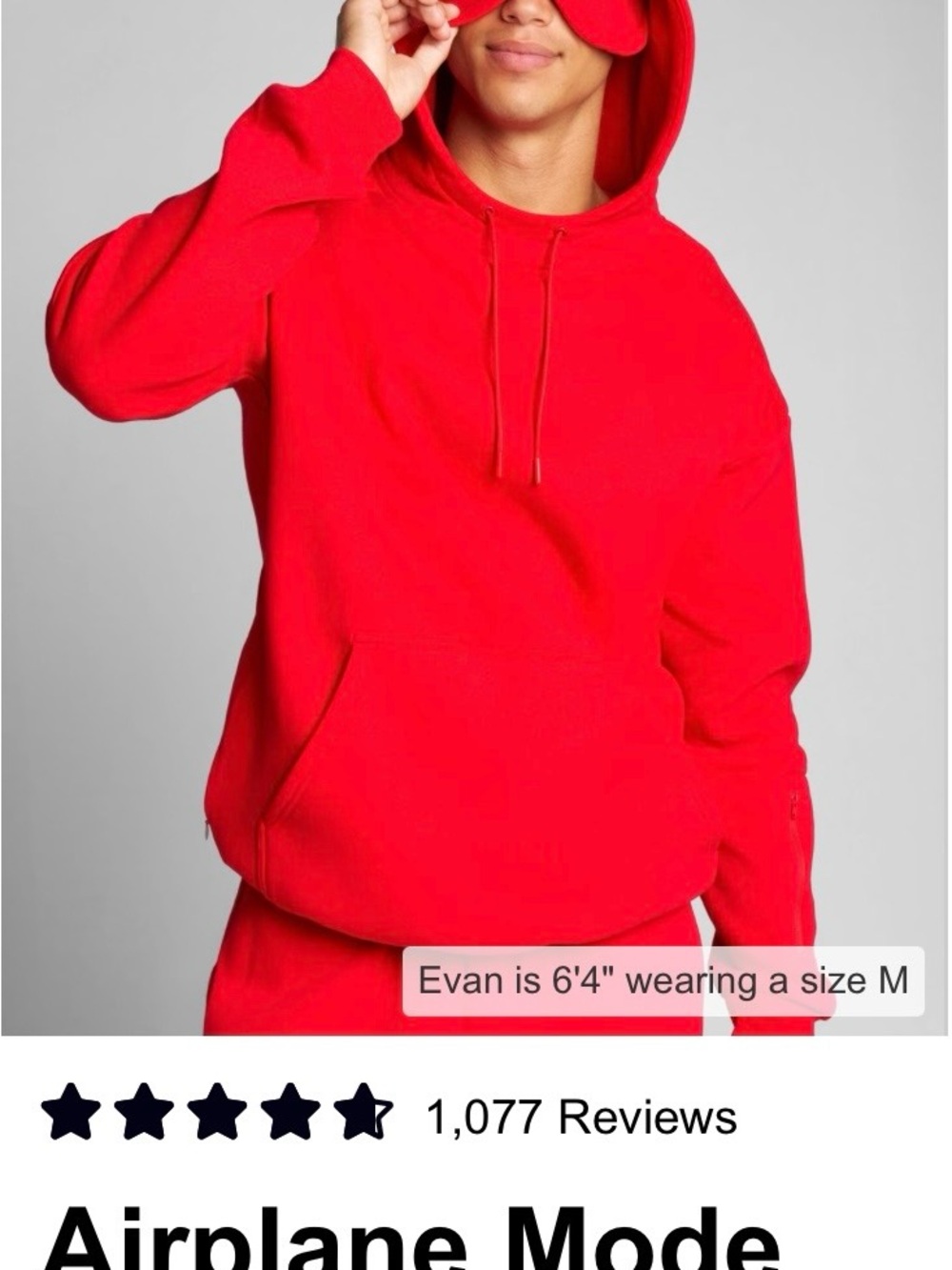 Comfrt Airplane Mode Unisex Red Hoodie